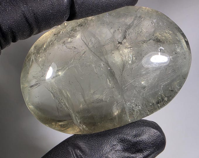 Prasiolite Palm Stone Green Amethyst