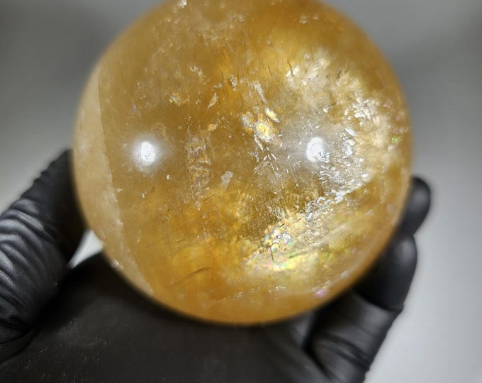 75mm Honey Calcite Sphere