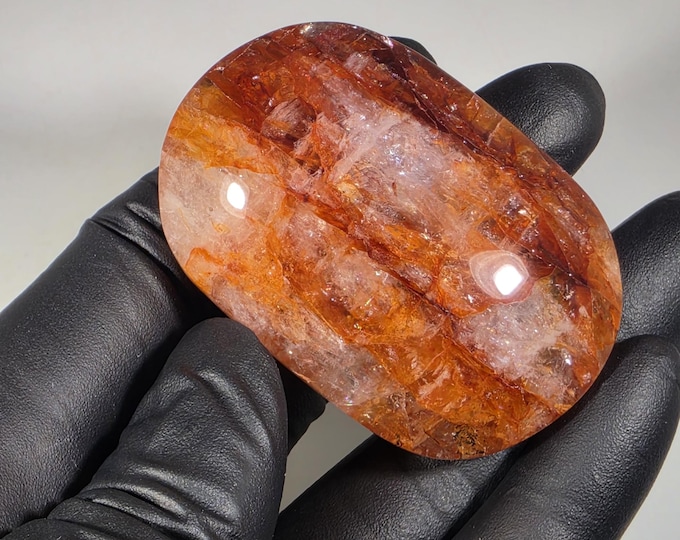 Fire Quartz Palm Stone