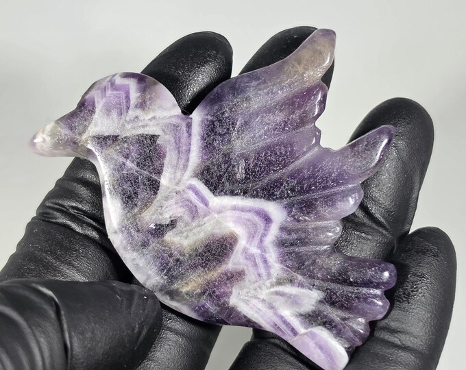 Dream Amethyst Bird Carving