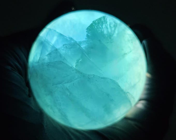 42mm Blue Fluorite Sphere