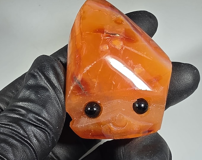 Carnelian Pet Rock Carving