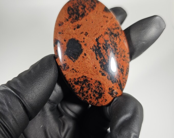 Mahogany Obsidian Palm Stone