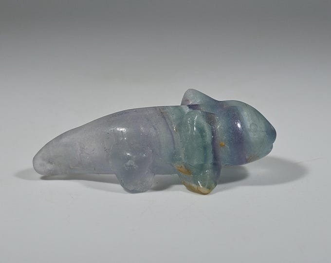 Mini Fluorite Axolotl Carving