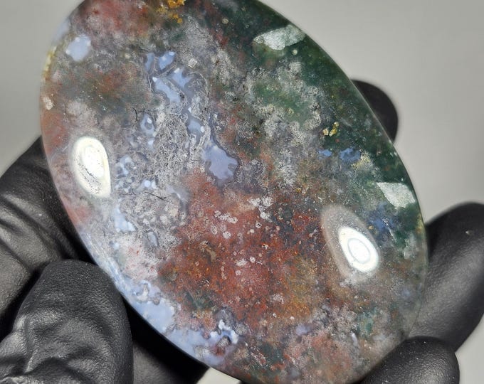Colorful Ocean Jasper Palm Stone