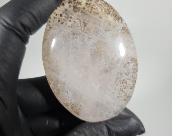 Dendritic Rose Quartz Palm Stone
