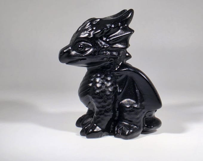 Obsidian Dragon Carving