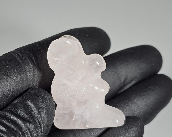 Mini Rose Quartz Fairy Carving