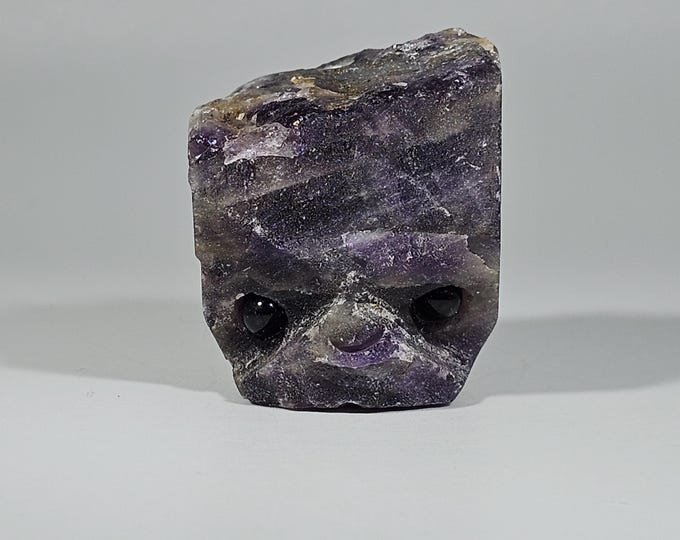 Dream Amethyst Pet Rock Carving