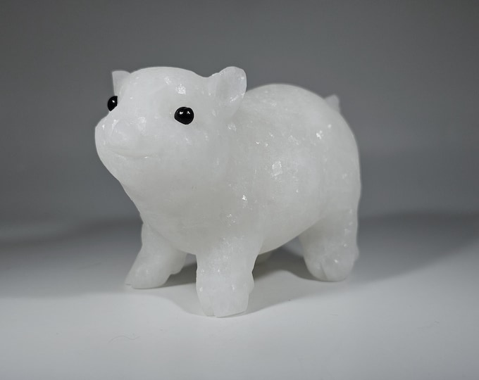 White Jade Pig Carving