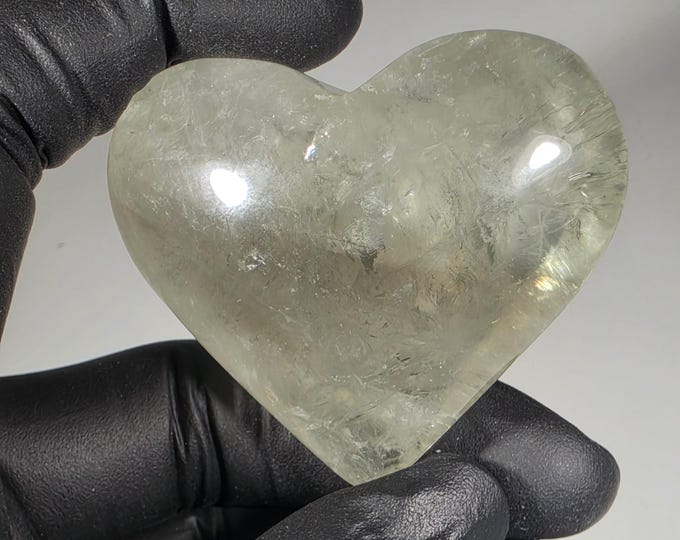 Prasiolite Heart Stone Green Amethyst