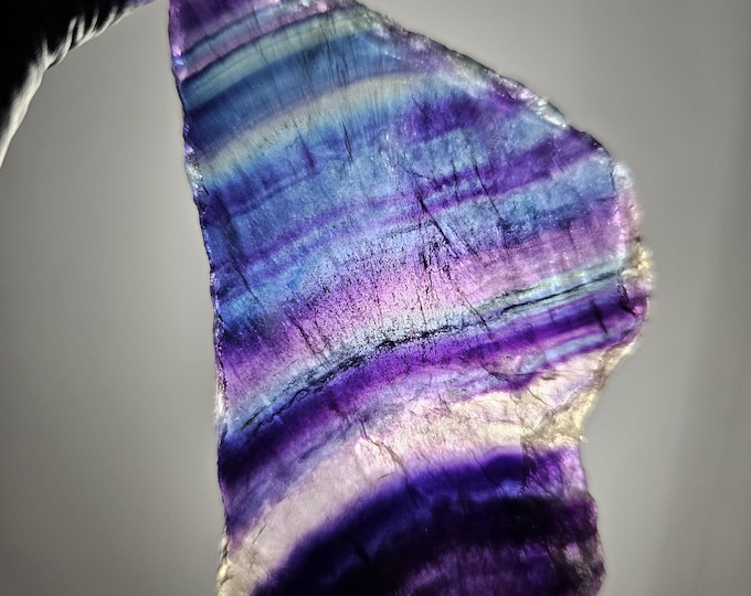 Beautiful Rainbow Fluorite Slab/Slice