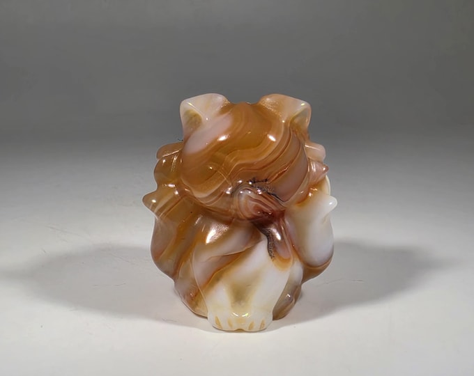 Carnelian 9 Tail Fox Carving