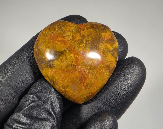 Ocean Jasper Heart Stone