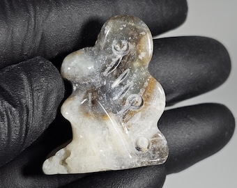Mini Caribbean Calcite Fairy Carving