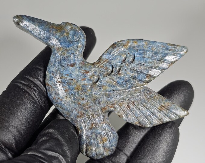 Ruby in Kyanite Hummingbird Carving