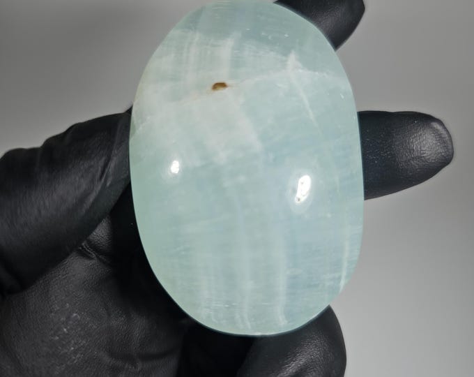 Pistachio Calcite Palm Stone