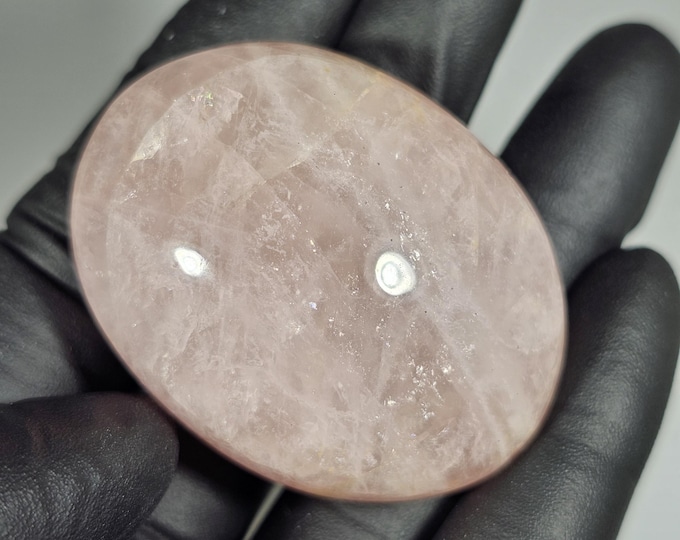 Rose Quartz Palm Stone *Imperfect