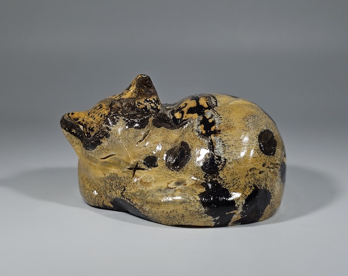 Picture Jasper Sleeping Cat Carving