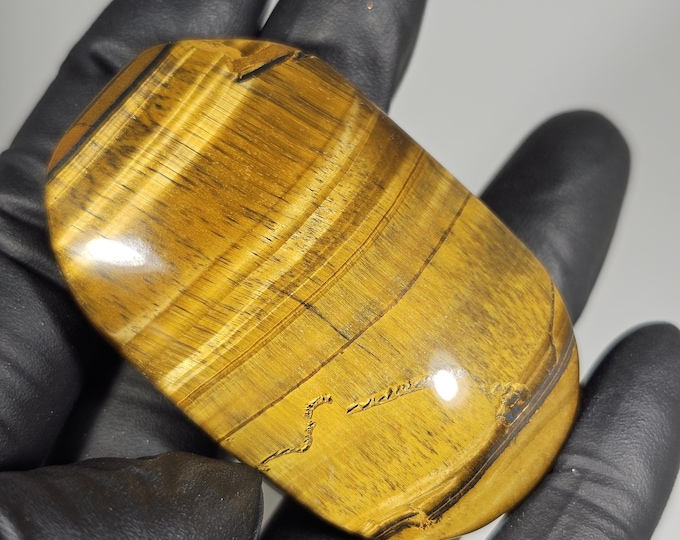 Tigerseye Palm Stone