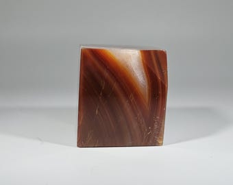 1.4" Banded Carnelian Cube