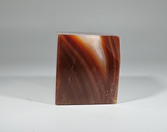 1.4" Banded Carnelian Cube