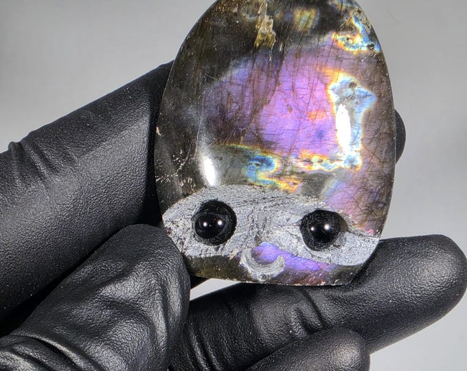 Labradorite Pet Rock Carving