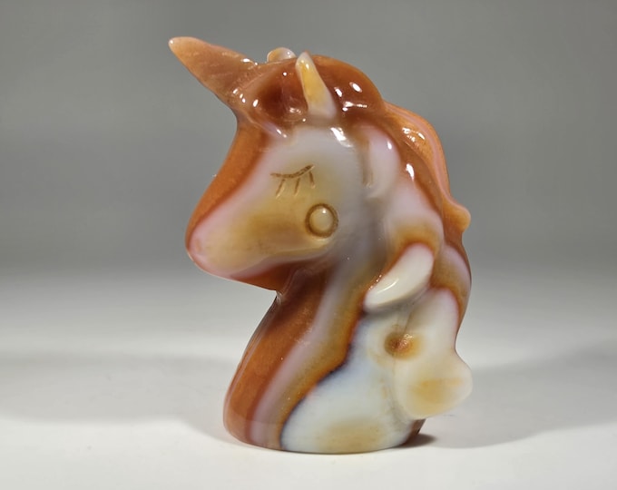 Carnelian Unicorn Carving