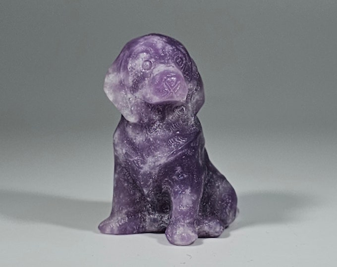 1.5" Lepidolite Dog Carving