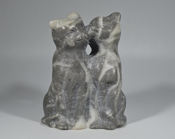 Shell Stone Jasper Cats Carving