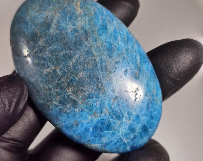 Blue Apatite Palm Stone *Imperfect