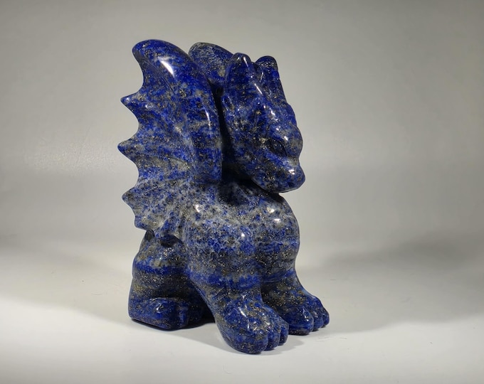 Lapis Lazuli Dragon Carving