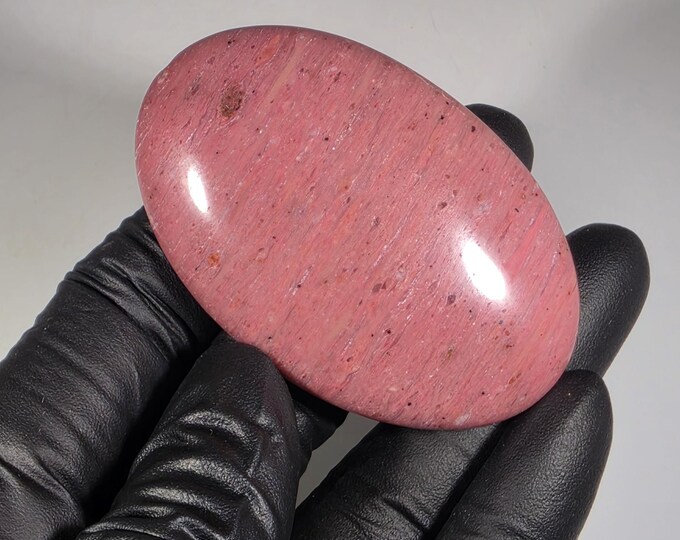 Pink Petrified Wood Palm Stone