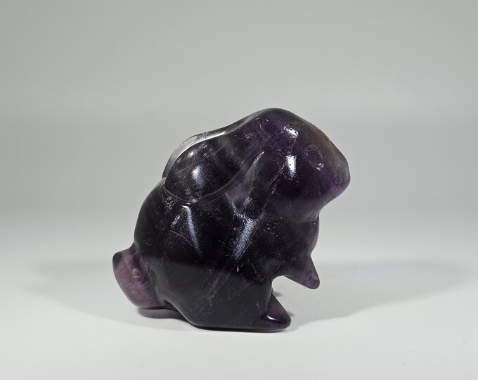 Fluorite Rabbit Carving Bunny