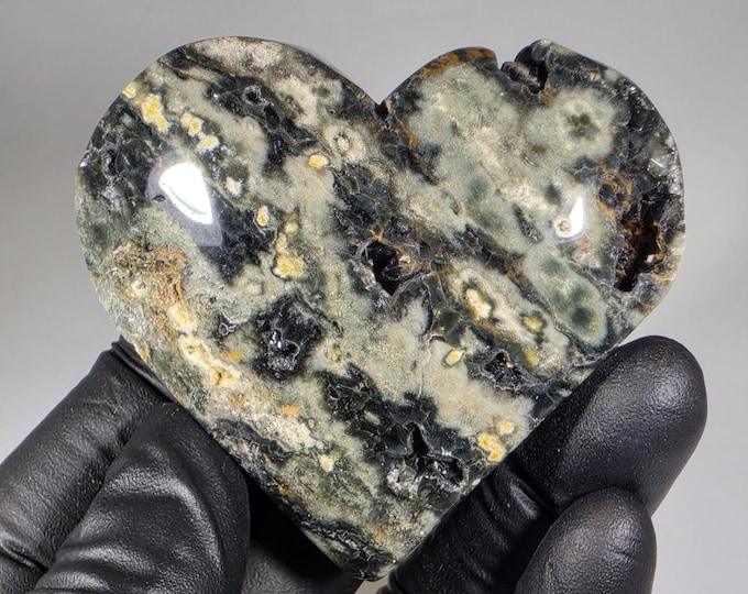 Ocean Jasper Heart Stone