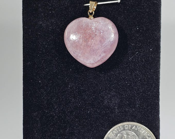 Purple Mica Heart Pendant