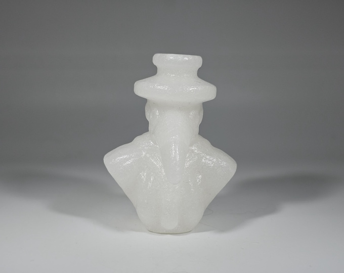 White Jade Plague Doctor Carving
