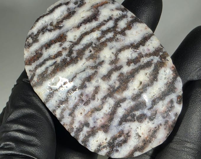 Purple Zebra Jasper Palm Stone
