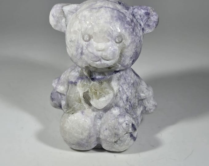 Purple Opal Bear Carving