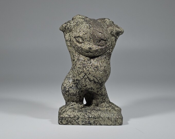 Pyrite Cat Carving