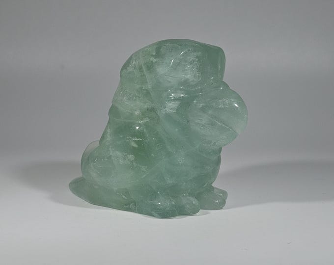 Green Fluorite Bird Carving Parrot