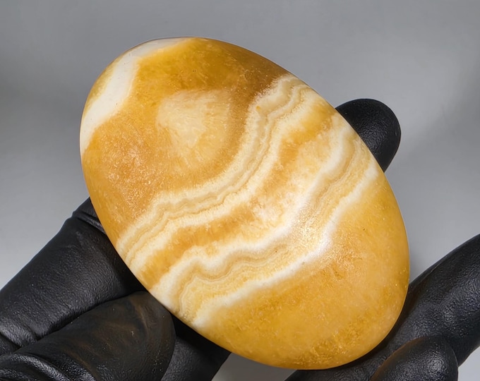 Orange Calcite Palm Stone