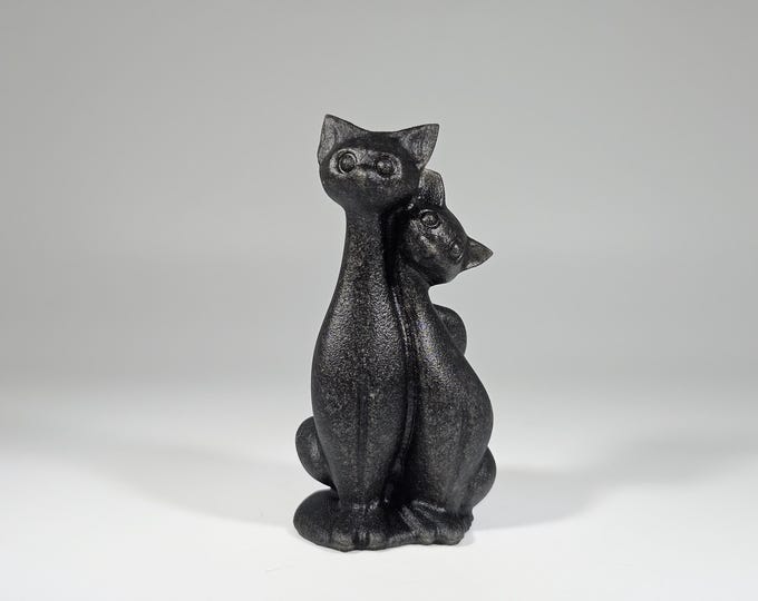 Basalt Love Cats Carving