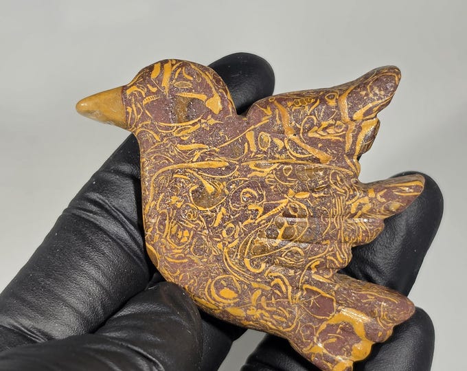 Calligraphy Jasper Bird Carving