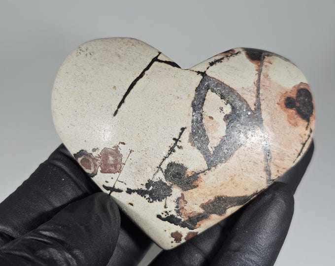 Picture Jasper Heart Palm Stone