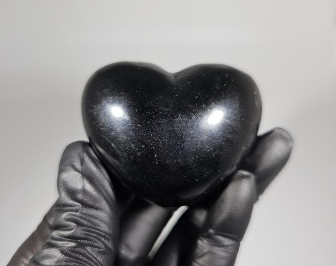 Obsidian Heart Carving