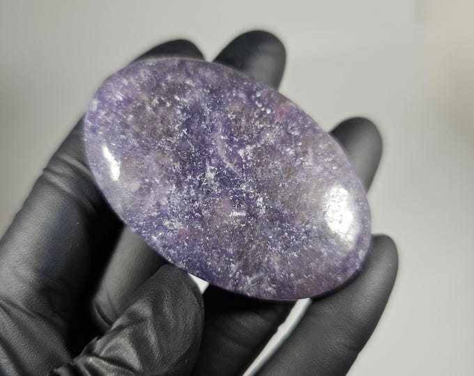 Lepidolite Palm Stone