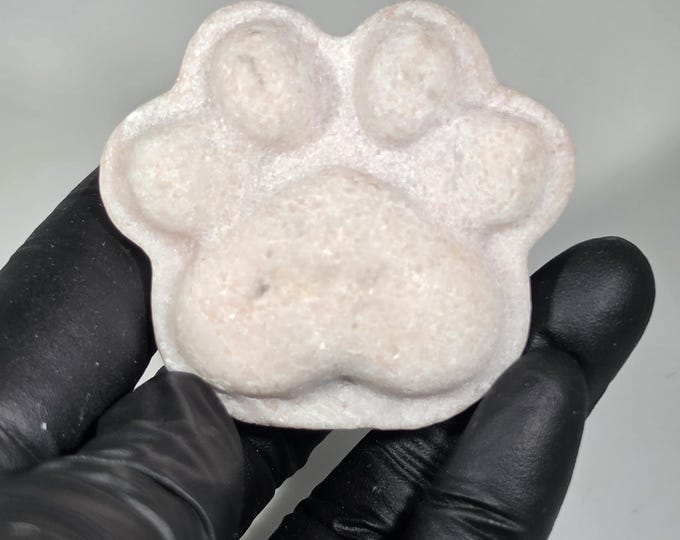 Pink Opal Cat Paw Carving