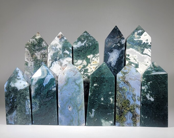 Your Choice Moss Agate Tower