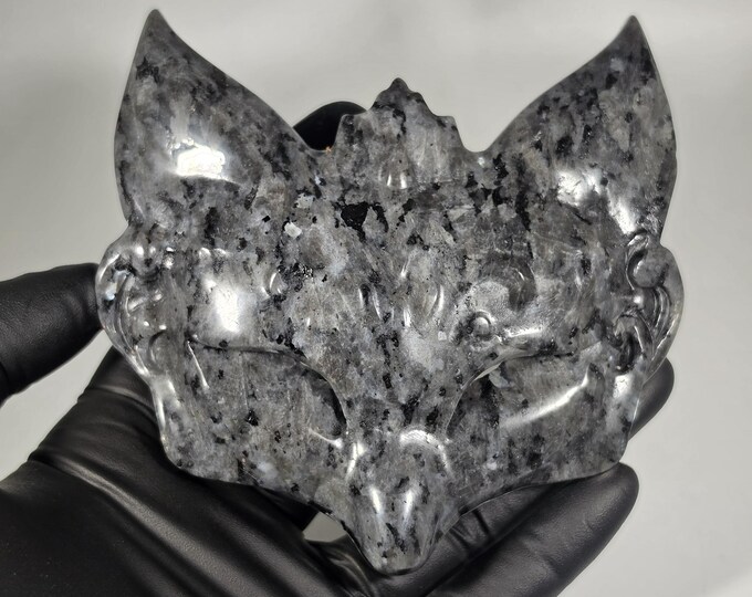 Larvikite Fox Mask Carving